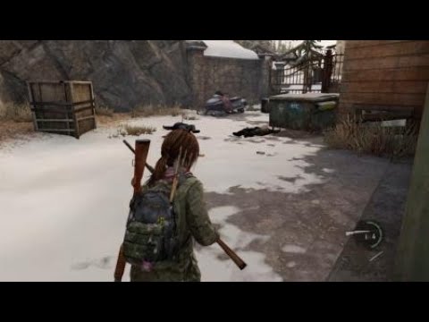 The Last of Us befor lakeside resort last chance to use Ellie's guns 2 men not triggered to approach
