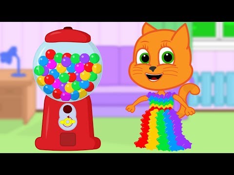 Cats Family in English - Gumball Machine Dress Cartoon for Kids