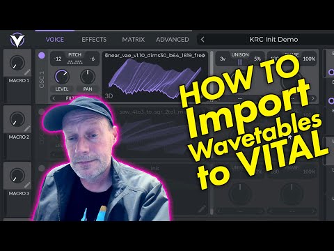 How to Import Wavetables to Vital (VST Wavetable Synth)... Like the Free Wavetables in KRC Mathwaves