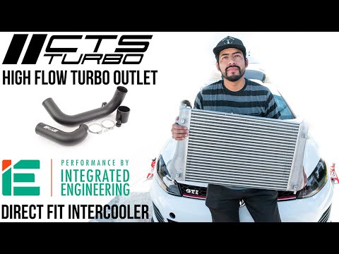 GTI MK7 CTS High Flow Turbo Outlet Pipe and IE Intercooler Install