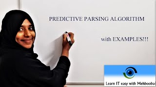 COMPILER DESIGN LECTURE - 17,  Algorithm for Predictive Parsing - LL(1) Parsing