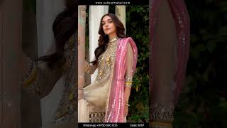 Hand Embroidered Pure Maysuri Suit - Video 2