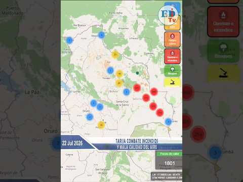 Tarija combate incendios y mala calidad del aire