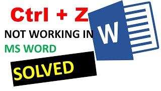 Solved | CTRL+Z Undo short cut key not working in Microsoft Word (MS Word) | MS Office