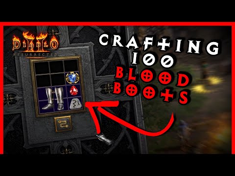 Crafting 100 Blood Boots, Godly or All Garbage? - Diablo 2 Resurrected