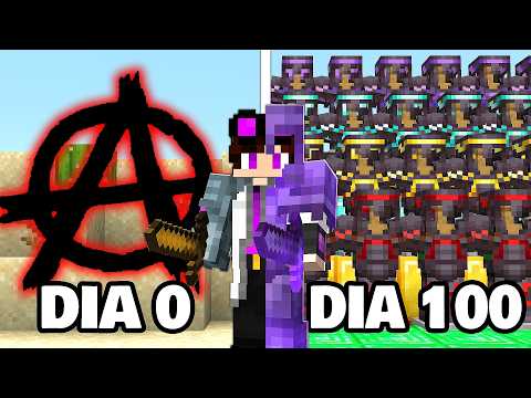 EU SOBREVIVI 100 DIAS EM UM SERVIDOR ANÁRQUICO DE MINECRAFT - O FILME
