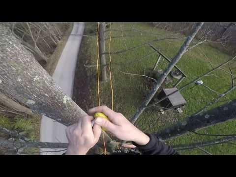 25' Tree to Tree Traverse - one throwline & rare earth magnet method