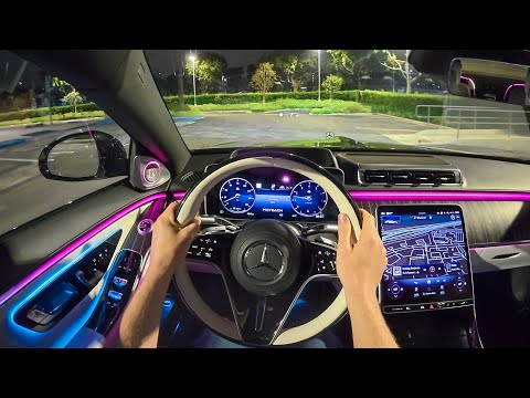 Thumbnail for 2024 Mercedes-Maybach S 680 - POV Night Drive (Binaural Audio) by Maybach, GAZ, Mercedes-Maybach, SEAT, video, Car, vide