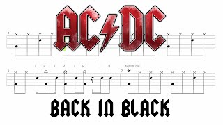 AC/DC - Back In Black (🔴 Drum Notation | Tutorial) @chamisdrums Bass tabs on @ChamisBass  #acdcdrum