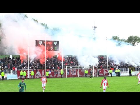 Prvi meč sa navijačima u Srbiji: Kontrola, atmosfera, bakljada, duga (Inđija - Crvena zvezda 1:2)