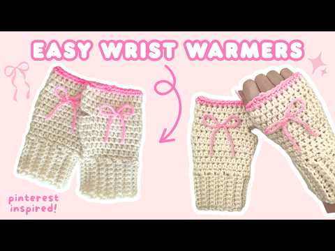 easy crochet wrist warmers ★ beginner friendly crochet fingerless gloves | how to crochet
