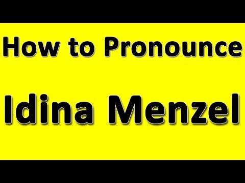 How to Pronounce Idina Menzel