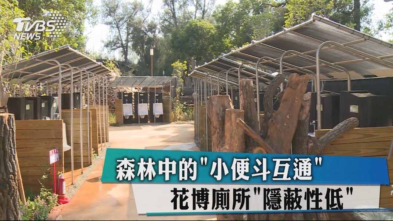 森林中的「小便斗互通」 花博廁所「隱蔽性低」