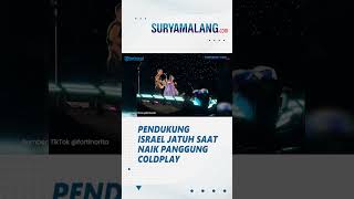 Viral Pendukung Israel Nekat Naik Panggung Coldplay, Jatuh hingga Tulang Rusuk Patah