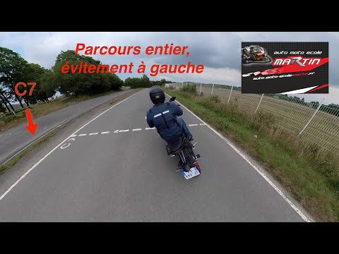 Plateau moto 2025 Parcours entier, evitement à gauche.