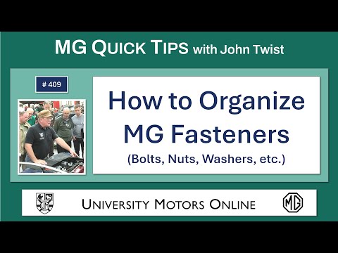 409 MG Quick Tips | How to Organize MG Fasteners