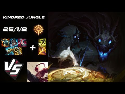 JUNGLE Kindred vs Lee Sin - NA Grandmaster Patch 25.S2.8
