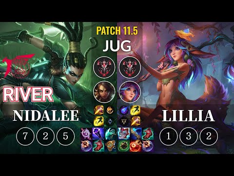 TLN River Nidalee vs Lillia Jungle - KR Patch 11.5
