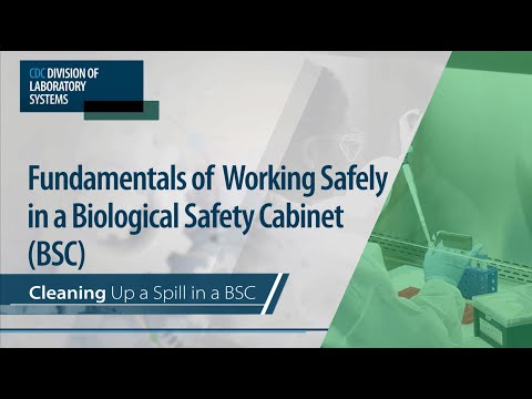 Fundamentals of Working Safely in a Biological Safety Cabinet (BSC): Cleaning Up a Spill in a BSC