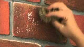 Faux Brick Painting on Wall