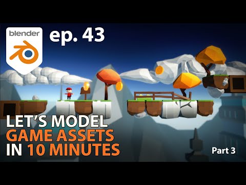 Let's Model GAME ASSETS (part 3) in 10 MINUTES - Blender 2.9 - Ep. 43