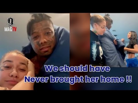 Blueface & Nevaeh brought a stranger home....  Full Live.. #blueface #nevaeh #live #drama 