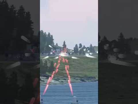 20 mm Phalanx Close-in Weapon System (CIWS) vs RussianFighterJet Mig29.Simulation. #shorts