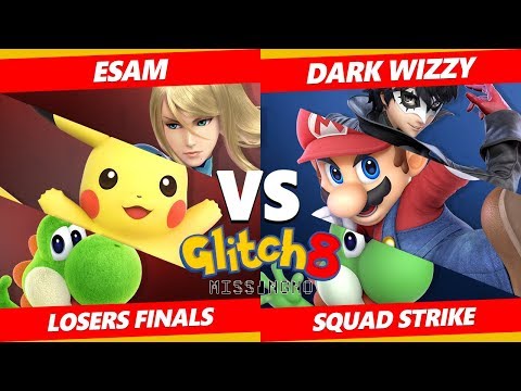 Glitch 8 SSBU - PG | ESAM Vs. MVG I Dark Wizzy - Smash Ultimate Squad Strike Losers Finals