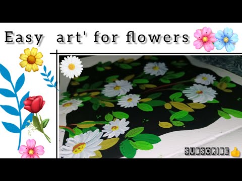 Easy art' 🎨🖌️ for 🤍 flowers 🌸🌺