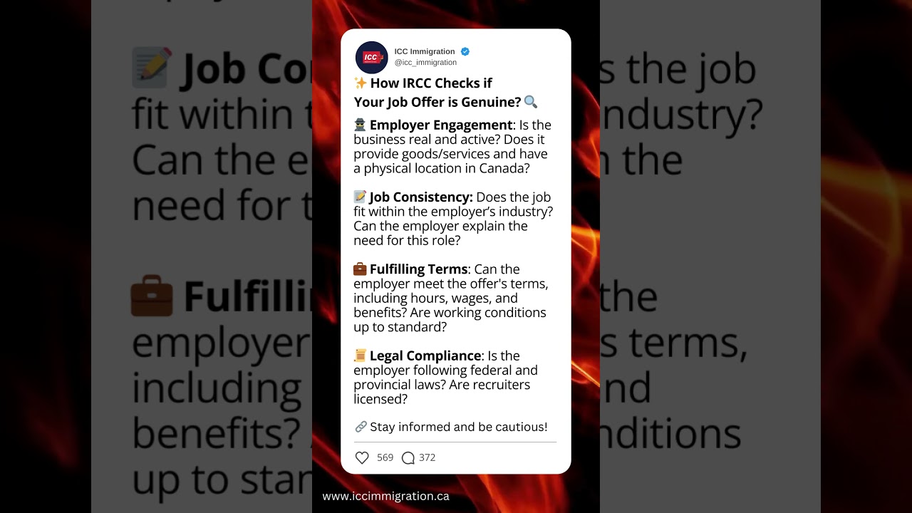 ✨Wondering how IRCC verifies job offers for Canadian immigration? WhatsApp+1(647)850-7065 #canadapr