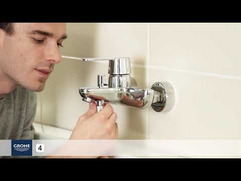 Learn the installation process of GROHE Single Lever Shower Mixers (Exposed)
