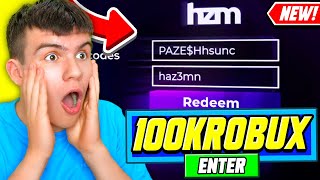 *NEW* ALL WORKING FREE ROBUX CODES FOR HAZEMGG IN 