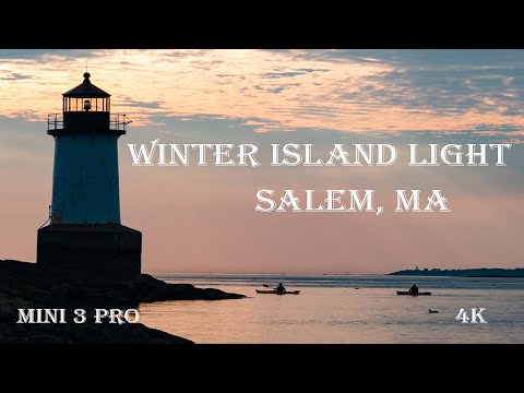 Salem Lighthouse Winter Island Park - DJI Mini 3 pro 4K