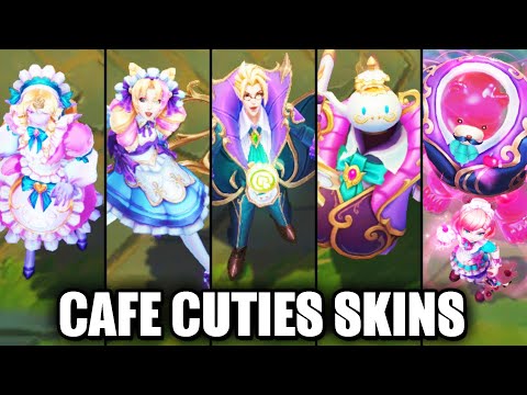 All New Cafe Cuties Skins Spotlight Vladimir Gwen Annie Sorka Bard Sivir (League of Legends)
