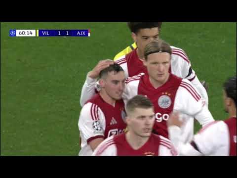 Doelpunt van Oscar Gloukh  Villarreal vs Ajax