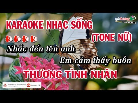 Thương Tình Nhân (Tone Nữ) Karaoke Nhạc Sống