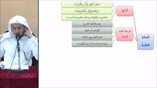 صورة القواعد الفقهية (مقسم) 50 - التأهيل الفقهي - عامر بهجت (شروط اعتبار العرف)