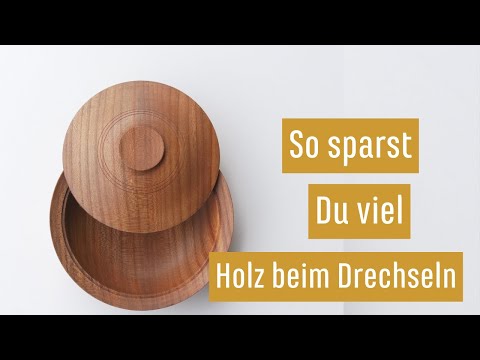 Schale und Deckel aus einem Stück Ulme