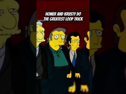 Homer And Krusty Do The Greatest Loop Trick #simpsons #shorts #thesimpsons #funny #funnyvideo