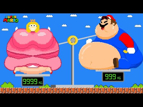 Mario Bros: Fat Peach Super Sized Maze Escape Rescue Mario, Evolution of Fat Peach | Ks Mario