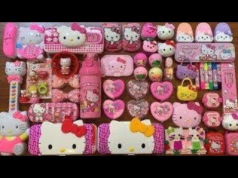 Специальная серия PINK Hello Kitty СМЕШИВАНИЕ СЛИШКОМ МНОГО БУСОВ И БЛИЖАЙШЕГО В ШЛИМ БУМ СЛАЙМ