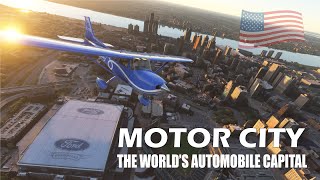 Explore Detroit City Michigan USA with Flight Simulator