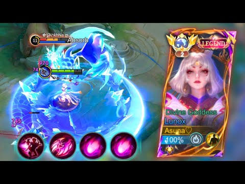 LUNOX LEGEND SKIN SOLO RANK GAMEPLAY !! Mobile Legends 