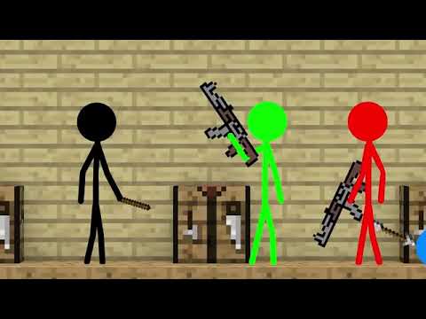 Stickmen vs Minecraft: zombie