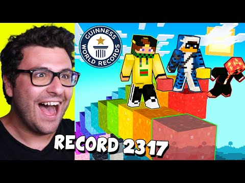PROVO A BATTERE 5 RECORD MONDIALI degli YOUTUBERS MINECRAFT