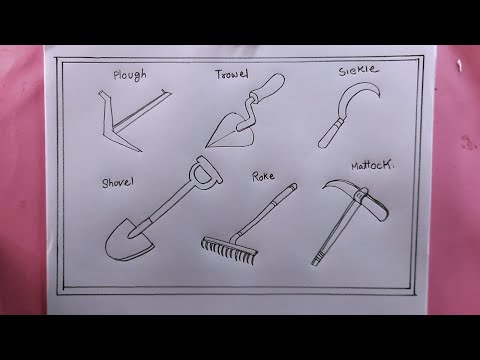 , title : 'how to draw agricultural tools with names'