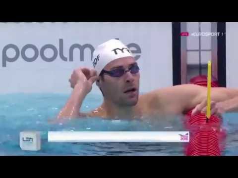 Camille Lacourt Wins Men's 50m Backstroke Final LEN European Swimming Championships London 2016