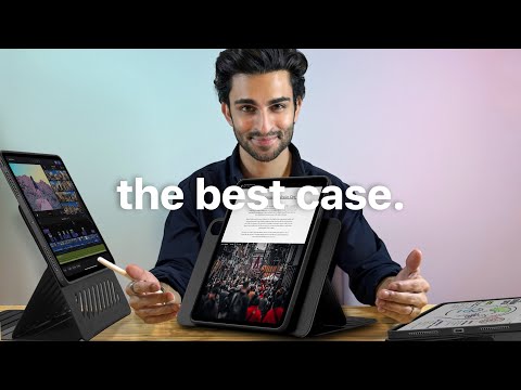 FONREST Rugged Case for iPad Pro 13-inch M4 (2024) A2925/A2926 with [Pencil Holder] 360° Rotating Hanging Ring [Handle] [Kickstand] [Shoulder Strap] Heavy Duty Shock-Proof Armor Cover (Blue) video review thumbnail