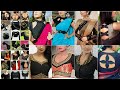 Google Most Trending Black Blouse Front Neck And Back Neck Blouse Designs 2021