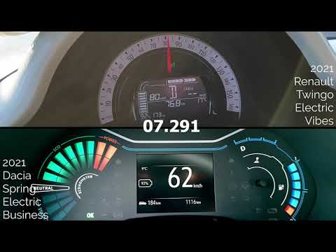 Renault Twingo Electric vs. Dacia Spring Electric - ACCELERATION | autofilou [1440p]